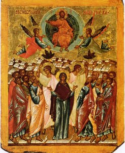 Icono «Ascensión» (icono-tableta de doble cara)